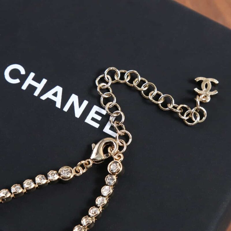 ☑️CHANEL香奈儿双c香水瓶满钻项链 - Image 9