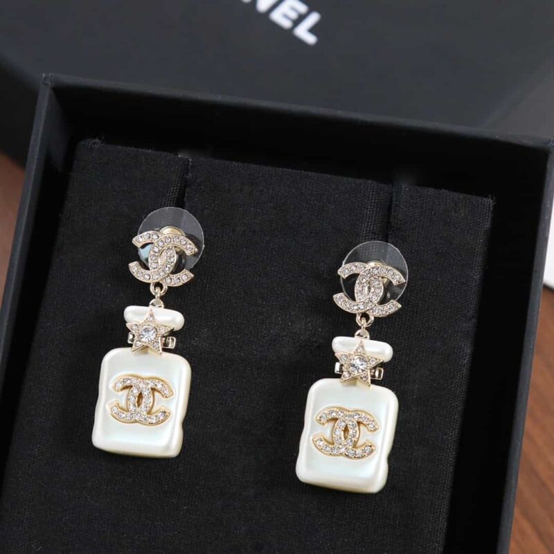 ☑️CHANEL香奈儿c2双c香水瓶耳钉耳环