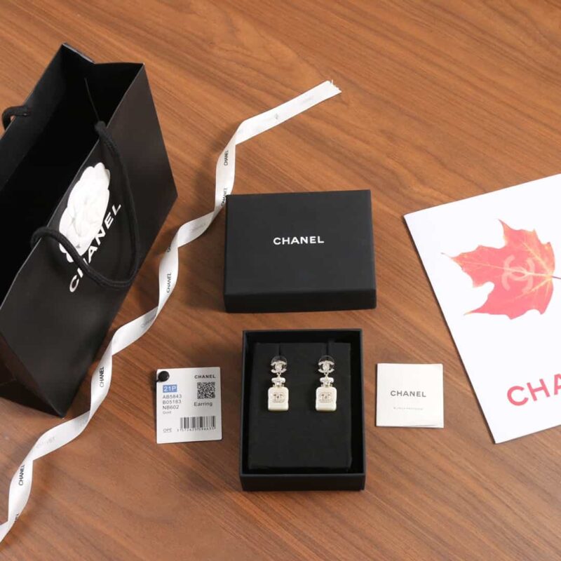 ☑️CHANEL香奈儿c2双c香水瓶耳钉耳环 - Image 3