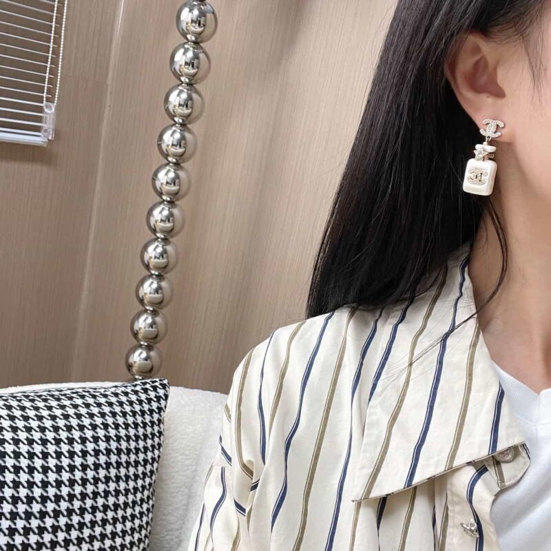 ☑️CHANEL香奈儿c2双c香水瓶耳钉耳环 - Image 5