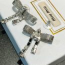 MIU MIU缪缪蝴蝶结流苏耳钉耳环