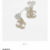 ☑️CHANEL香奈儿c2双c满钻桃心爱心耳钉耳环