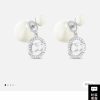 ☑️DIOR迪奥大小珍珠银色CD耳钉耳环