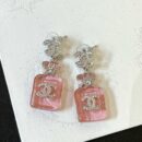 ☑️ 香奈儿c2双c粉色香水瓶耳环耳钉