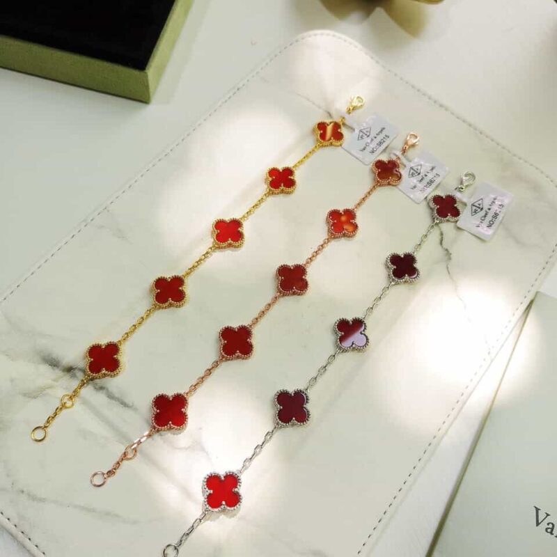 Van Cleef &Arpels 梵克雅宝经典四叶草五花手链 - Image 5