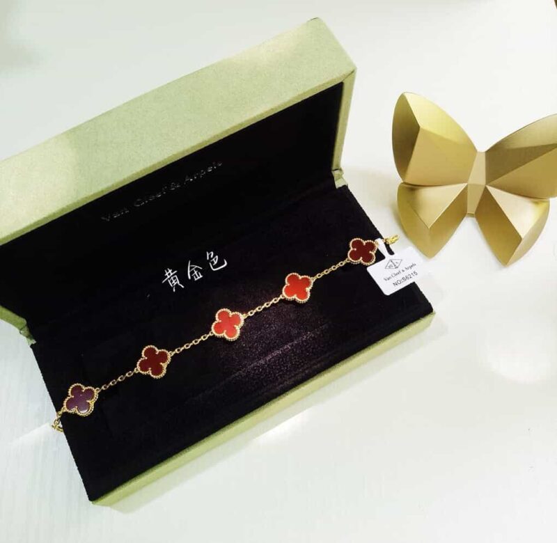 Van Cleef &Arpels 梵克雅宝经典四叶草五花手链 - Image 9