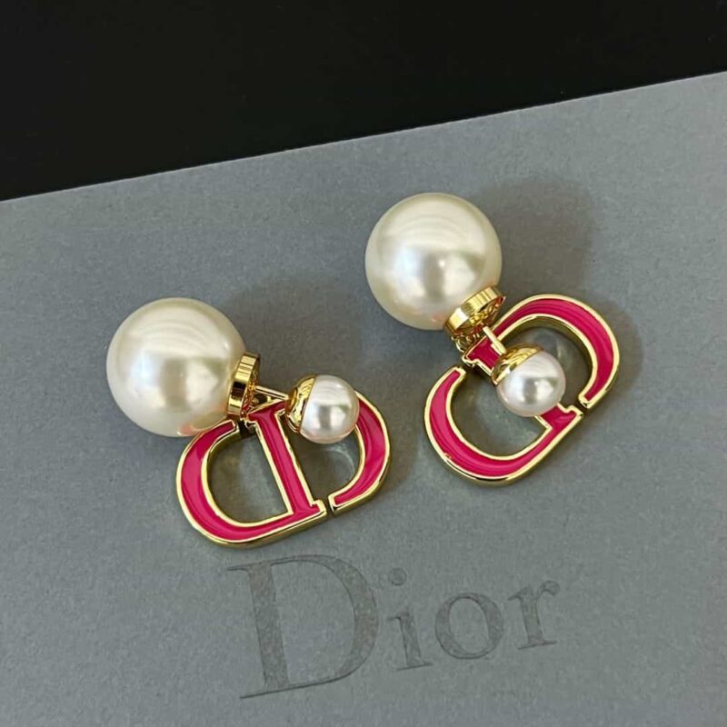 ☑️DIOR迪奥大小珍珠CD耳钉耳环 - Image 9