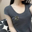 ☑️CHANEL香奈儿双c黑皮四叶草胸针