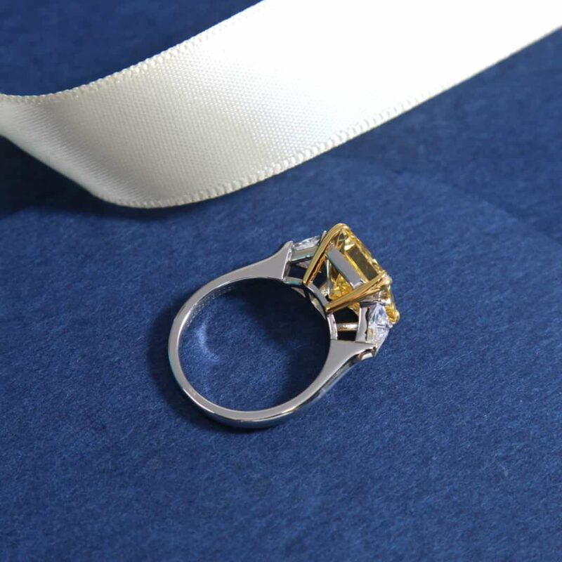 HARRY WINSTON HW海瑞温时顿 方形黄钻戒指钻戒 - Image 7