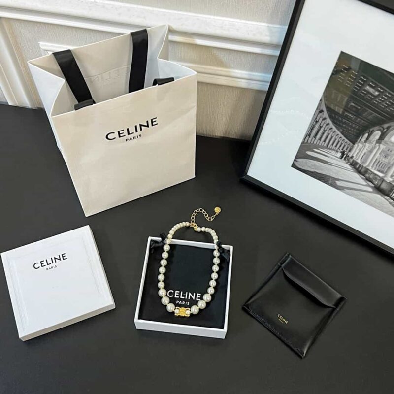 ☑️ Celine瑟琳凯旋门珍珠项链颈链 - Image 3