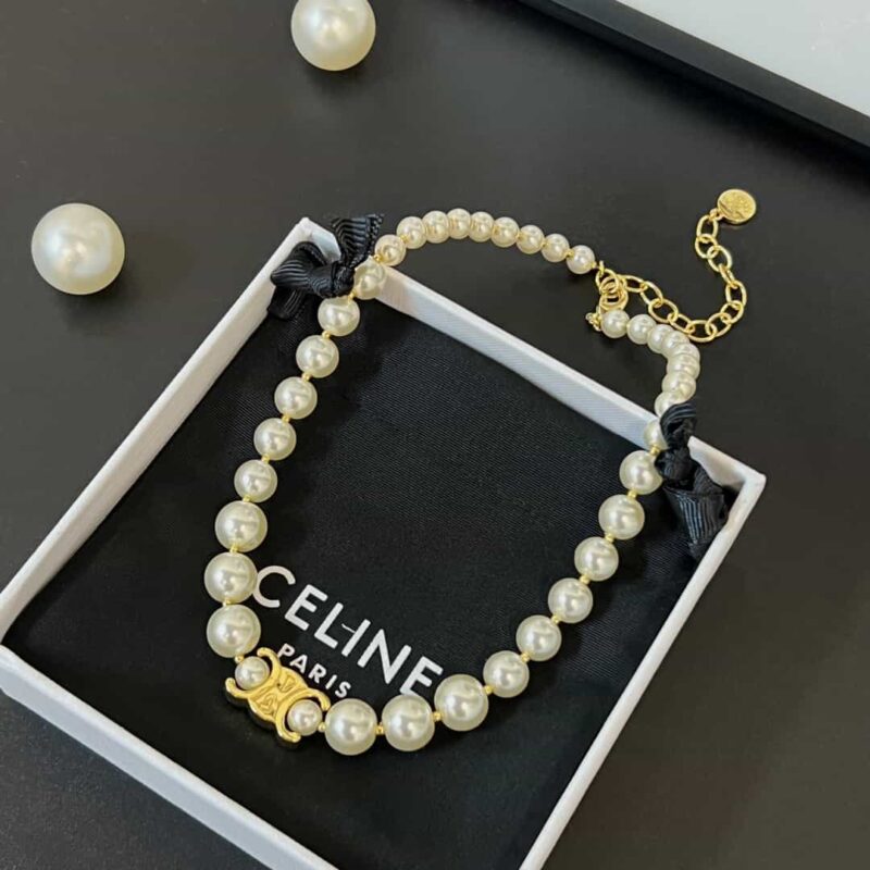 ☑️ Celine瑟琳凯旋门珍珠项链颈链 - Image 4