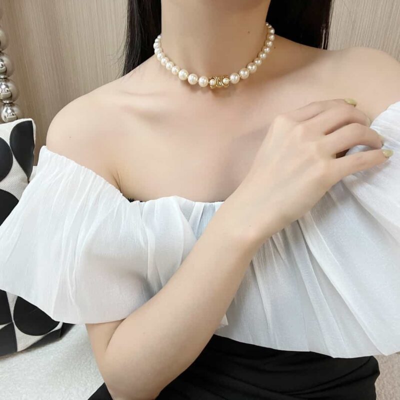 ☑️ Celine瑟琳凯旋门珍珠项链颈链 - Image 7