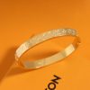 Louis Vuitton 路易威登中古款金色老花纹手镯手环