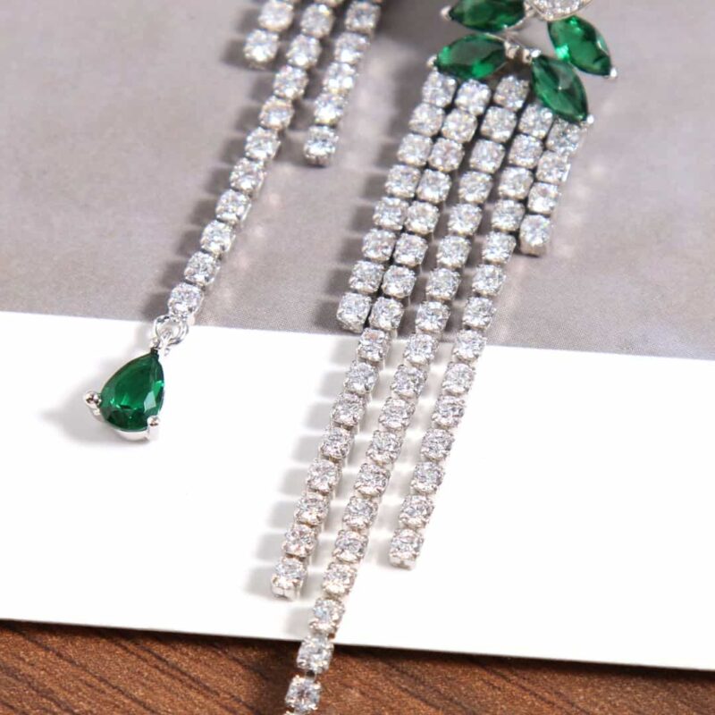 伯爵Piaget白金色玫瑰花流苏耳钉耳环 - Image 10