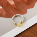☑️TIFFANY&Co.蒂芙尼分色方形黄钻戒指