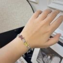 Louis Vuitton 路易威登绿色中古系列彩色珐琅字母手链