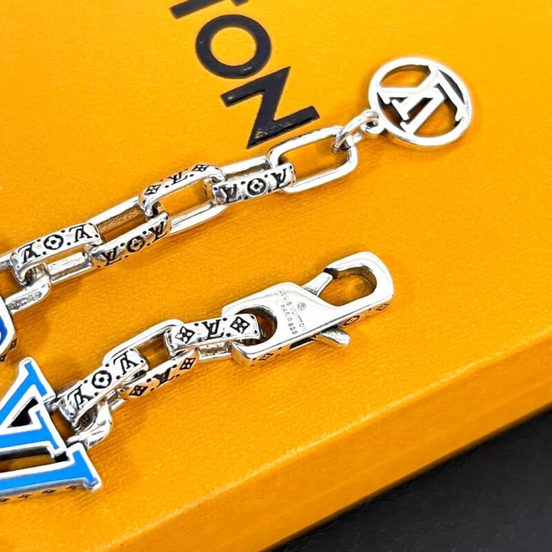 Louis Vuitton 路易威登绿色中古系列彩色珐琅字母手链 - Image 9