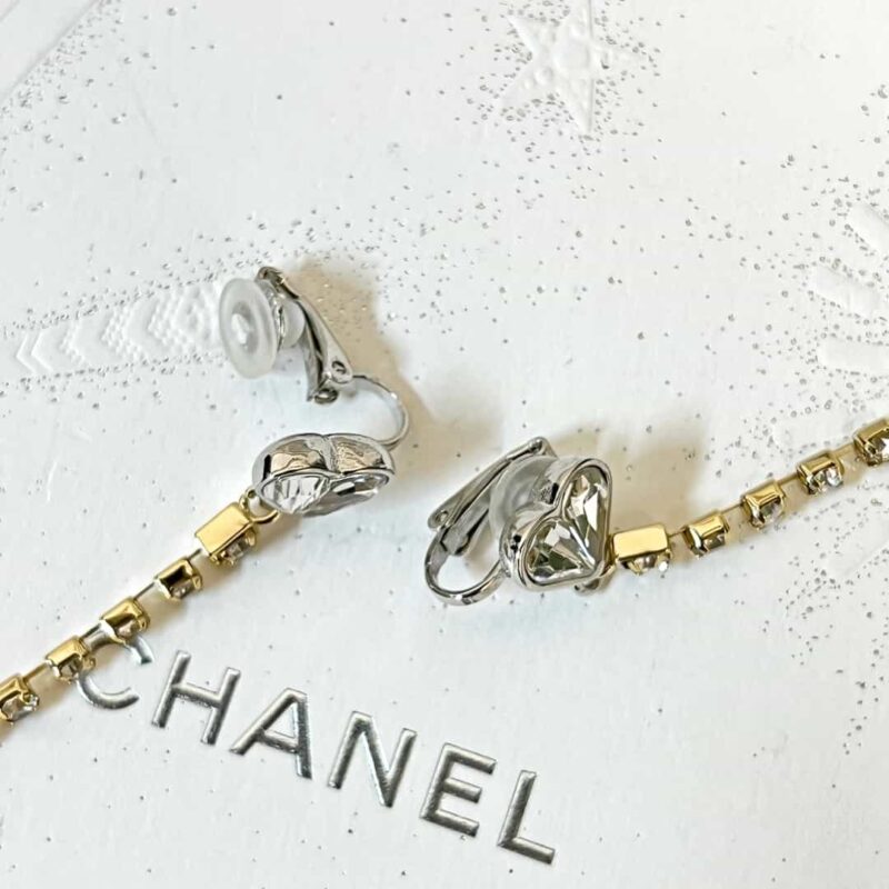 ☑️CHANEL香奈儿c2双c流苏桃心耳夹耳钉耳环 - Image 9