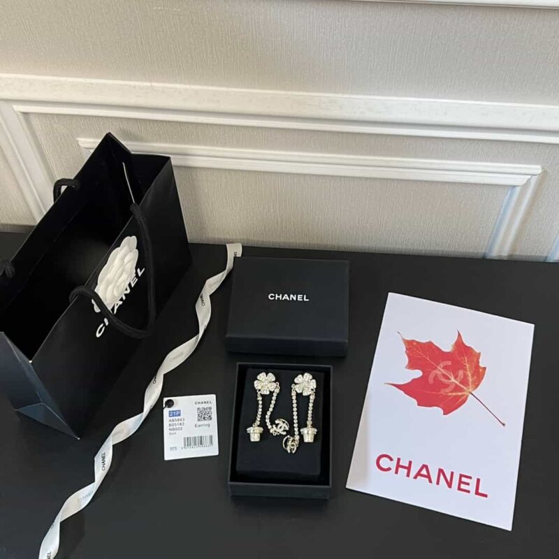 ☑️CHANEL香奈儿c2双c花朵花盆耳夹耳钉耳环 - Image 3