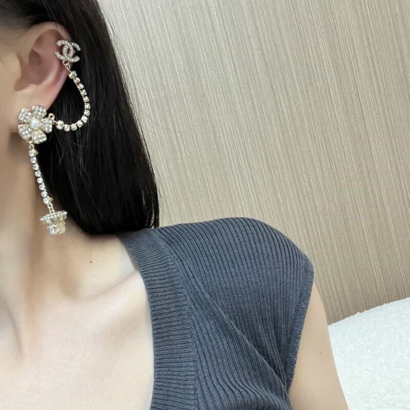 ☑️CHANEL香奈儿c2双c花朵花盆耳夹耳钉耳环 - Image 6