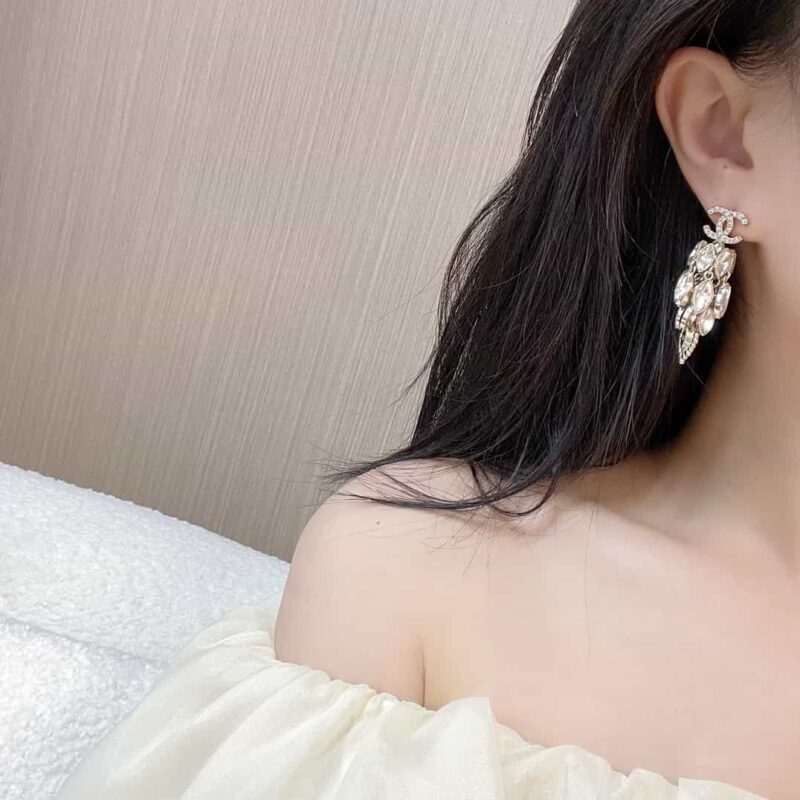 ☑️ 香奈儿c2双c马眼流苏耳钉耳环 - Image 5