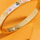 Louis Vuitton 路易威登中古款金色白贝手镯手环