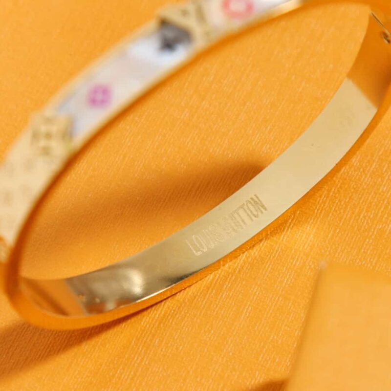 Louis Vuitton 路易威登中古款金色白贝手镯手环 - Image 10