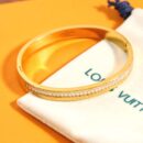 Louis Vuitton 路易威登中古款金色方钻手镯手环