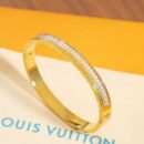 Louis Vuitton 路易威登中古款金色方钻手镯手环