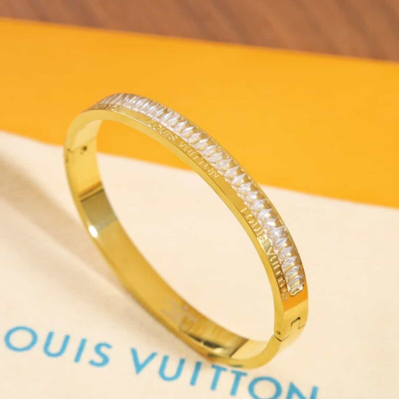 Louis Vuitton 路易威登中古款金色方钻手镯手环 - Image 8