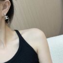 ☑️ 香奈儿c2双c金色花朵耳钉耳环