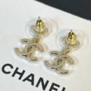 ☑️ 香奈儿c2双c金色花朵耳钉耳环