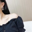 ☑️ 香奈儿c2双c金色花朵耳钉耳环