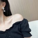☑️ 香奈儿c2双c珍珠耳钉耳环