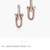 ☑️TIFFANY&Co.蒂芙尼Tiffany HardWear 系列双环马蹄扣耳钉耳环