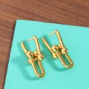 ☑️TIFFANY&Co.蒂芙尼Tiffany HardWear 系列双环马蹄扣耳钉耳环