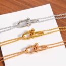 ☑️TIFFANY&Co.蒂芙尼Tiffany HardWear 系列双环马蹄扣项链