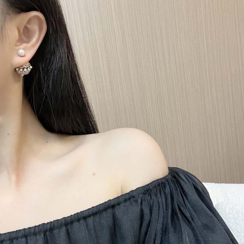☑️DIOR迪奥镜面镂空珍珠耳钉耳环 - Image 7