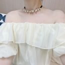 ☑️DIOR迪奥镜面珍珠黑绳项链颈链