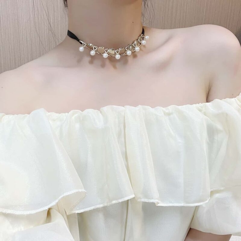 ☑️DIOR迪奥镜面珍珠黑绳项链颈链 - Image 7