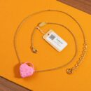 Louis Vuitton 路易威登IV 粉色桃心爱心❤️项链