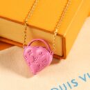 Louis Vuitton 路易威登IV 粉色桃心爱心❤️项链