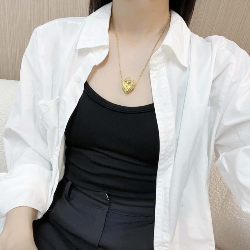 Louis Vuitton 路易威登IV 金色桃心爱心❤️项链 - Image 4