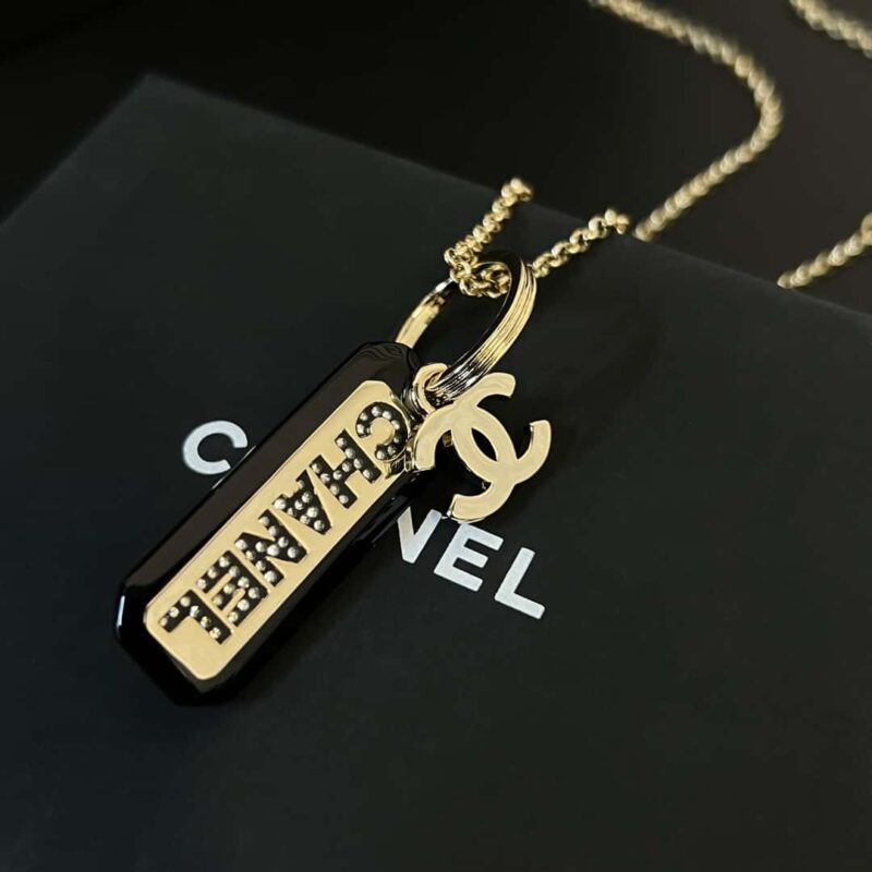 ☑️CHANEL香奈儿双c条形亚克力字母项链毛衣链 - Image 6
