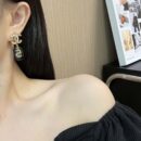 ☑️CHANEL香奈儿不对称双c条形亚克力5字耳钉耳环