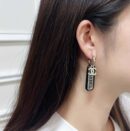 ☑️ 香奈儿C2双c条形字母耳钉耳环