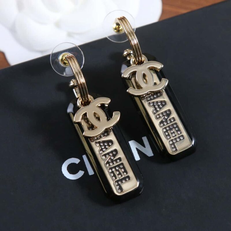 ☑️ 香奈儿C2双c条形字母耳钉耳环 - Image 8