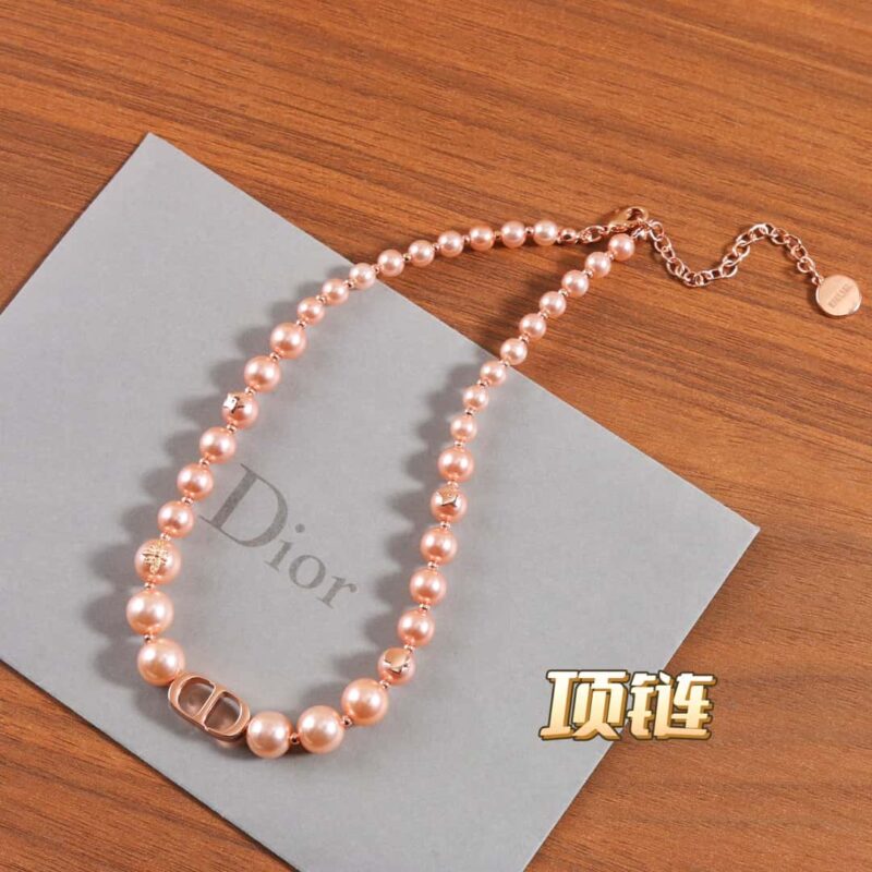 ☑️DIOR迪奥CD玫瑰金珍珠项链 手链 - Image 6