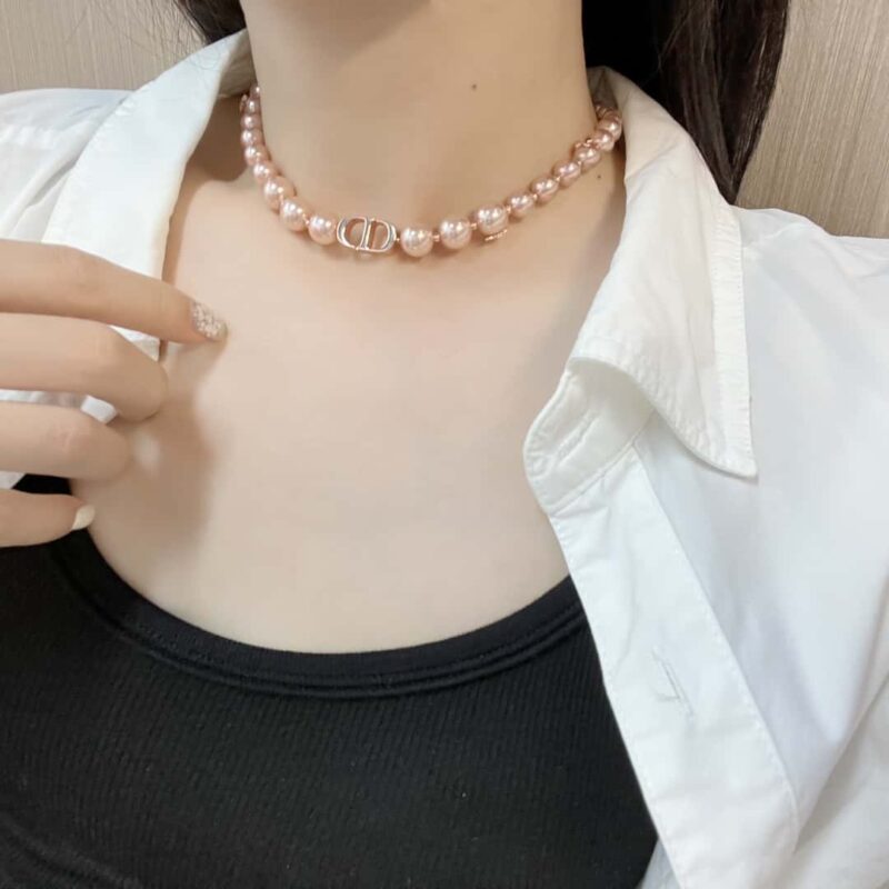 ☑️DIOR迪奥CD玫瑰金珍珠项链 手链 - Image 7