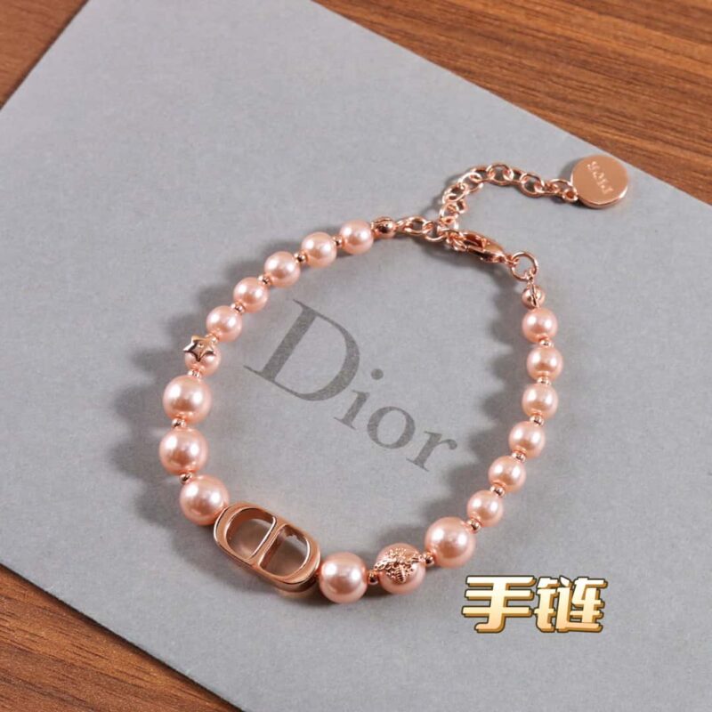 ☑️DIOR迪奥CD玫瑰金珍珠项链 手链 - Image 8